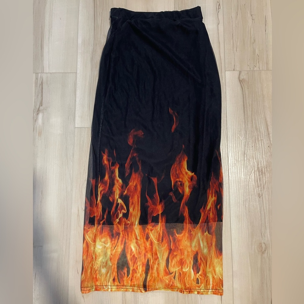 Daisy Street fire long skirt